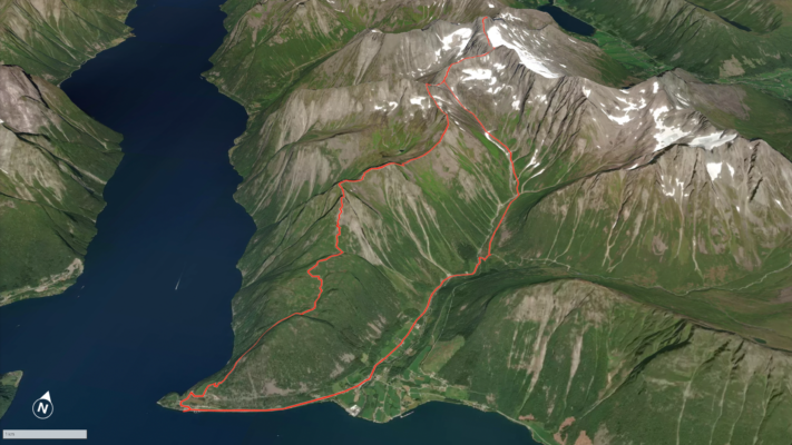 The Råna and Regndalstindane circuit A map of the Rana circuit