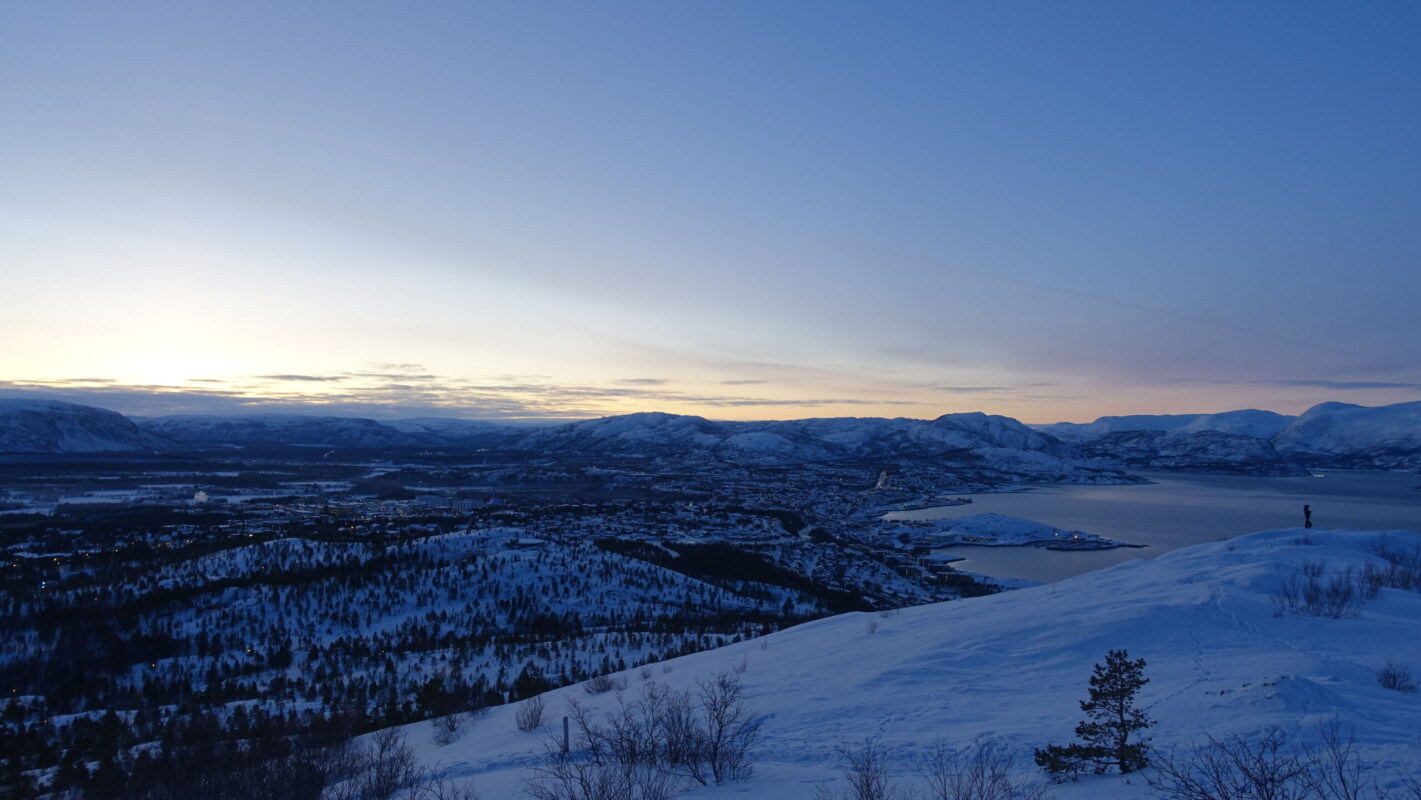 Komsa Views of Alta, west from Komsa under the twilight of polar night