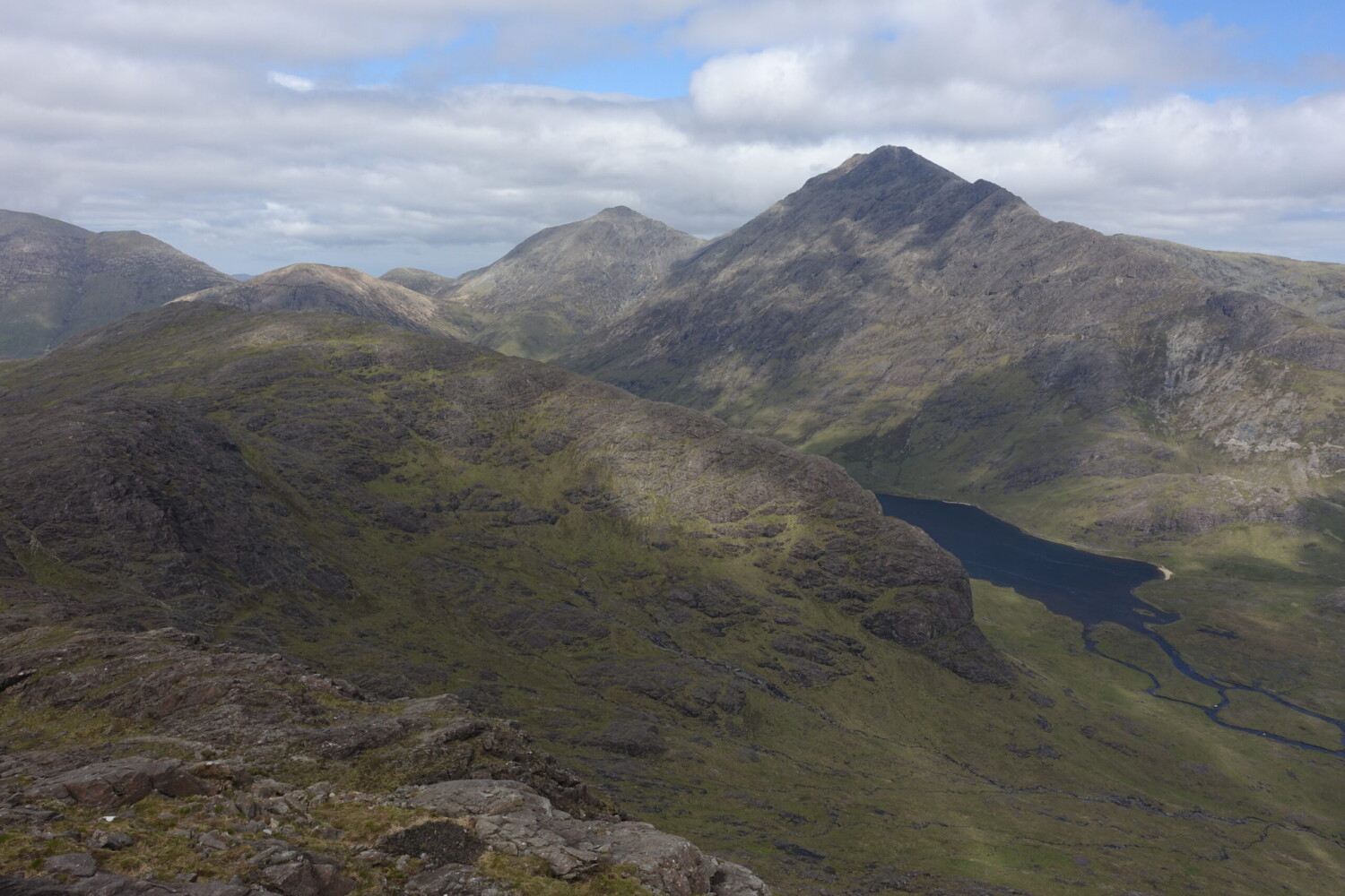 Loch na Creitheach and Bla Bheinn from Sgùrr na Strì Blà Bheinn