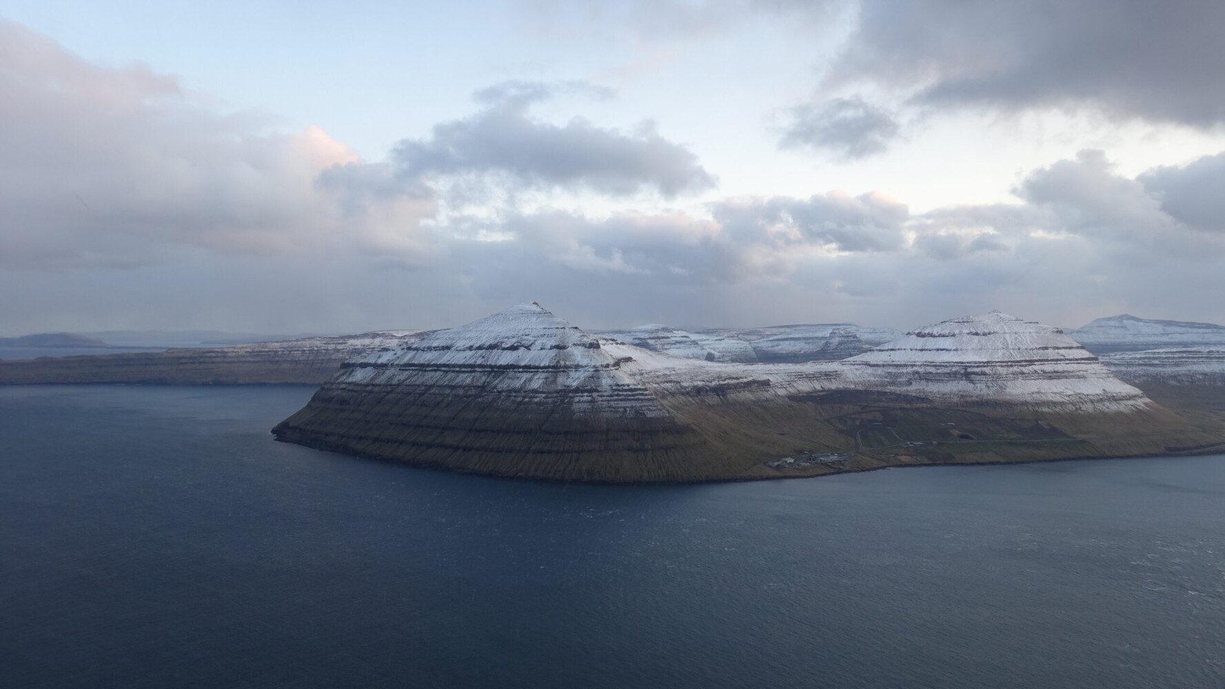 Evening above Klaksvik. Lighting would have been better in the morning