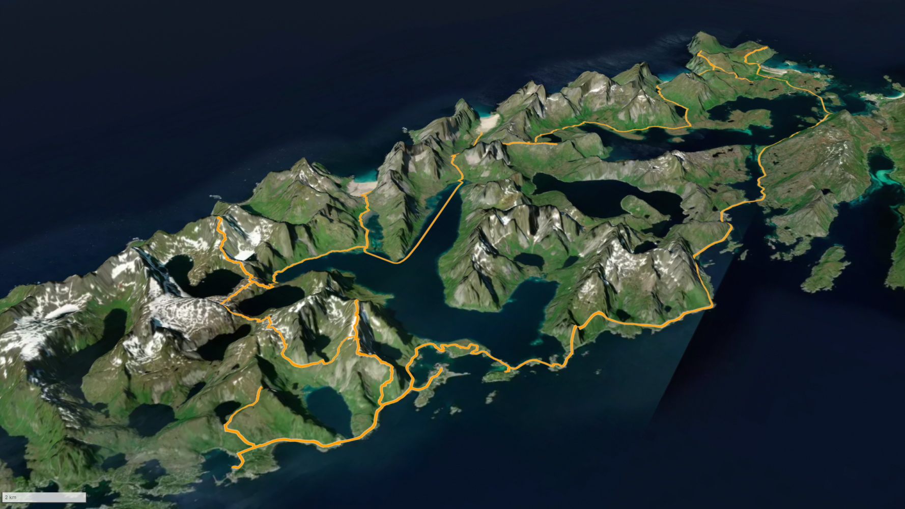 Lofoten route map Lofoten route map