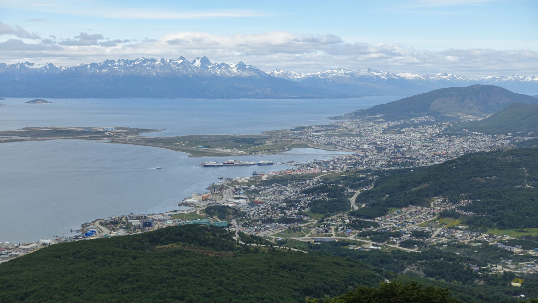 Clearing skies as I descend Ushuaia, from Cerro Cortez