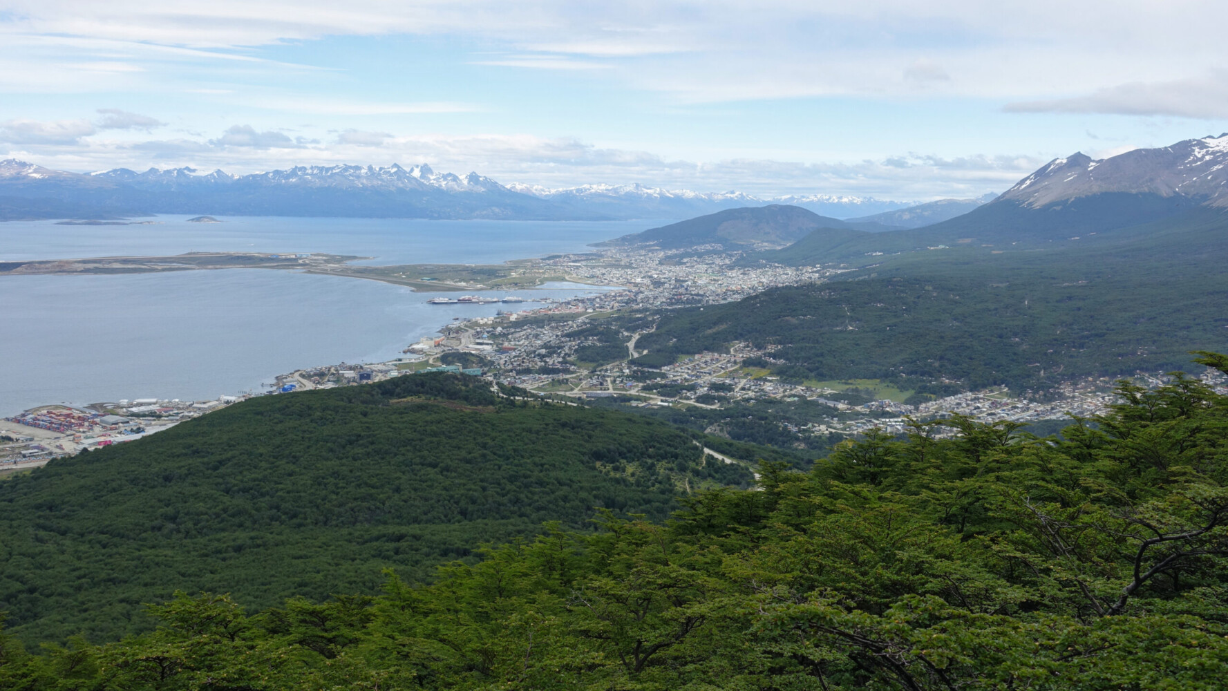 Clearing skies as I descend Ushuaia, from Cerro Cortez