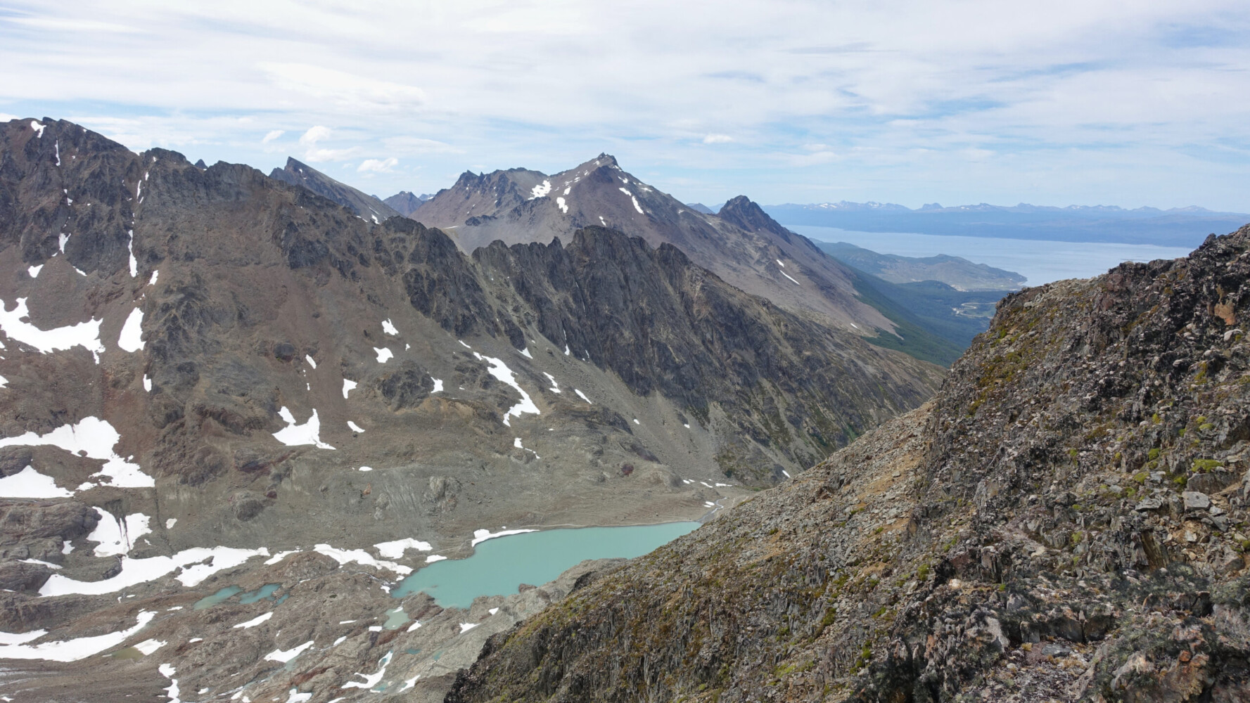 The scramble above Glaciar Vinciguerro View from the scramble above Glaciar Vinciguerro