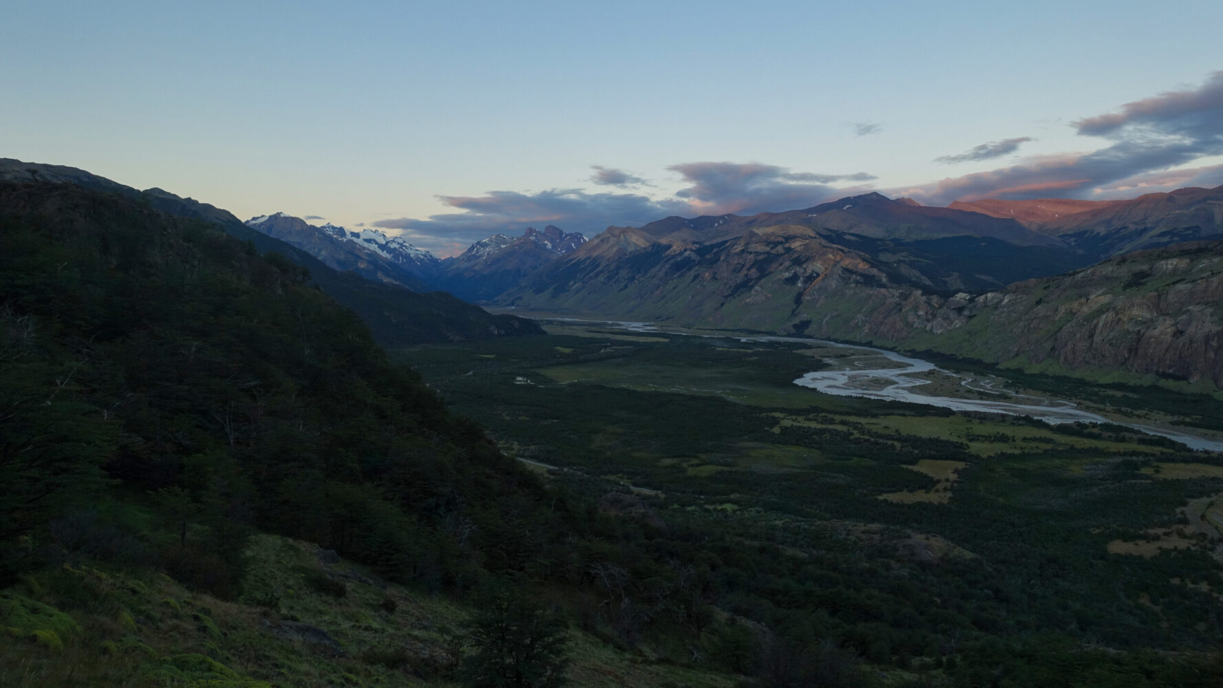 Sunset over Rio de las Vueltas