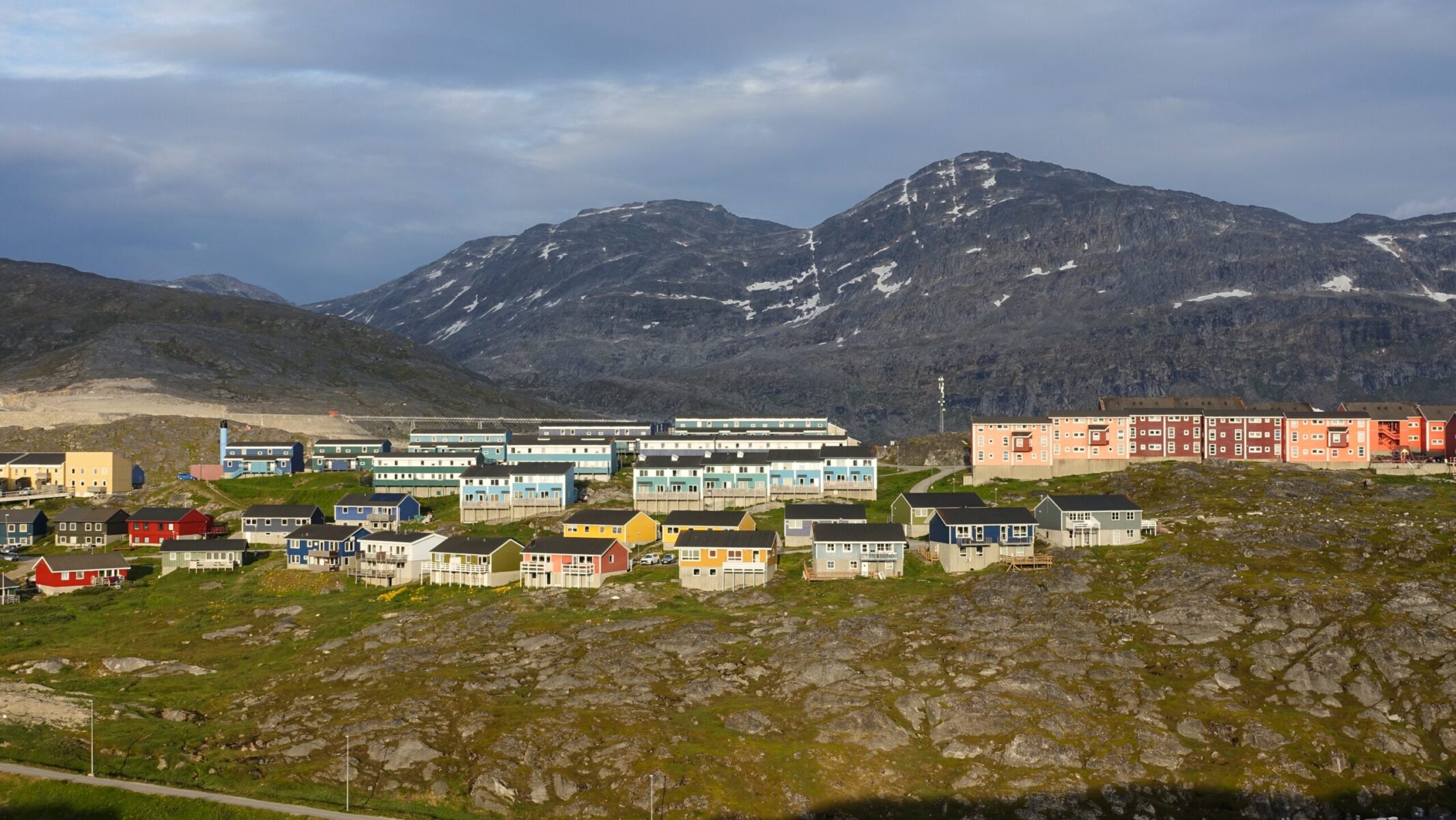 colourful flats in Nuuk
