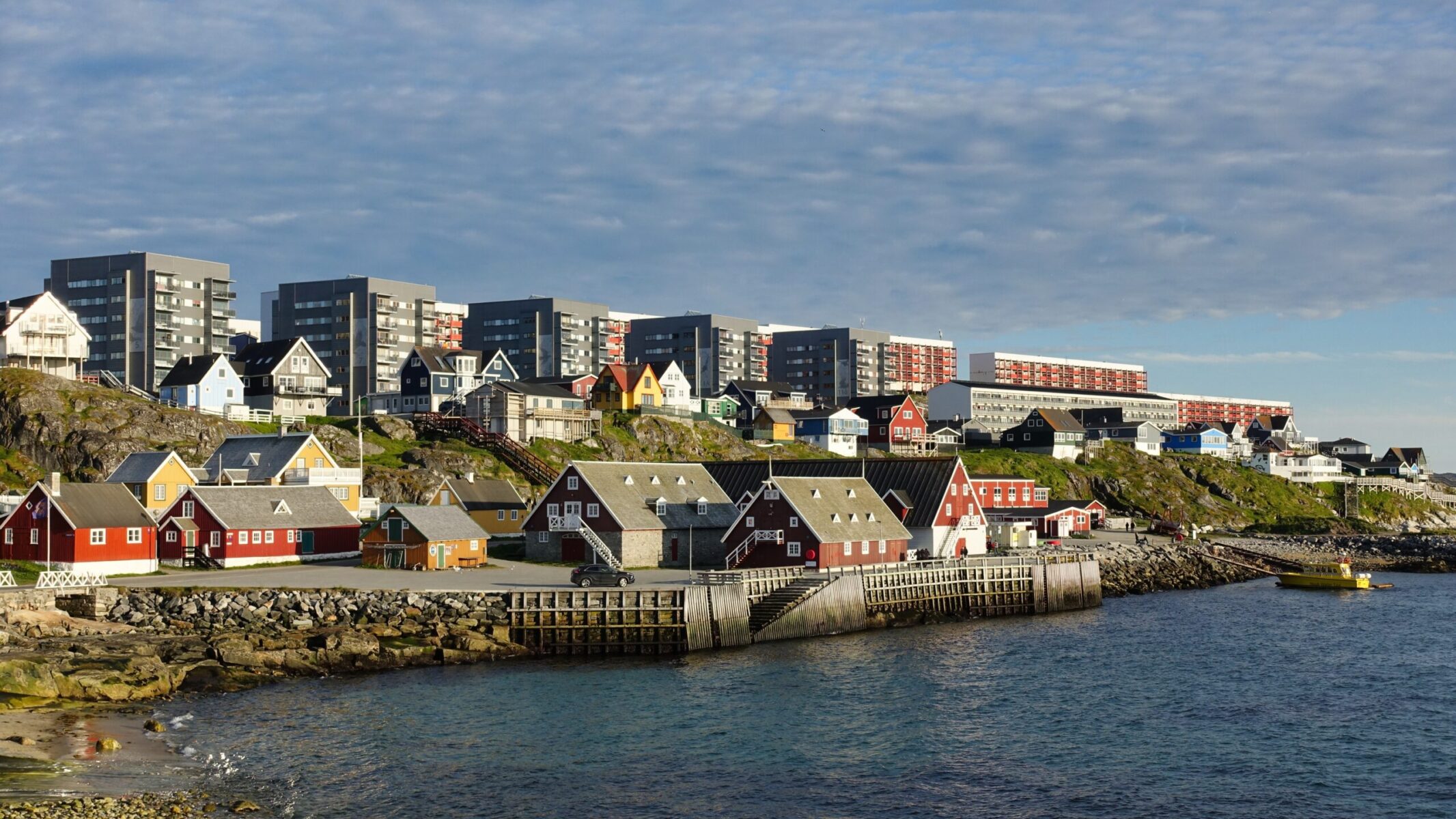 The mix of old and new in Old Nuuk Old Nuuk waterfront