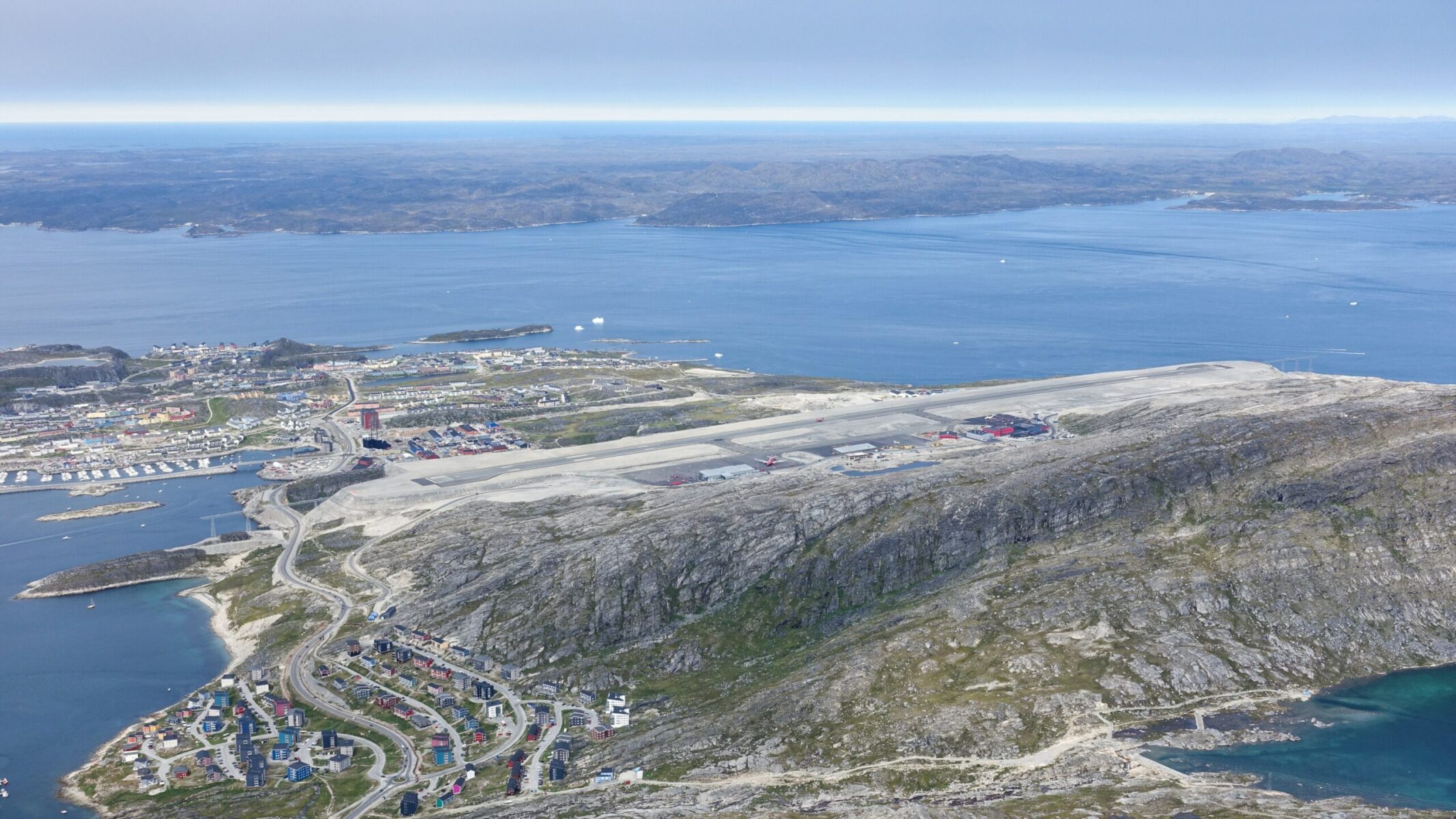 Nuuk Airport's brand new runway - more than twice the length! Nuuk Airport