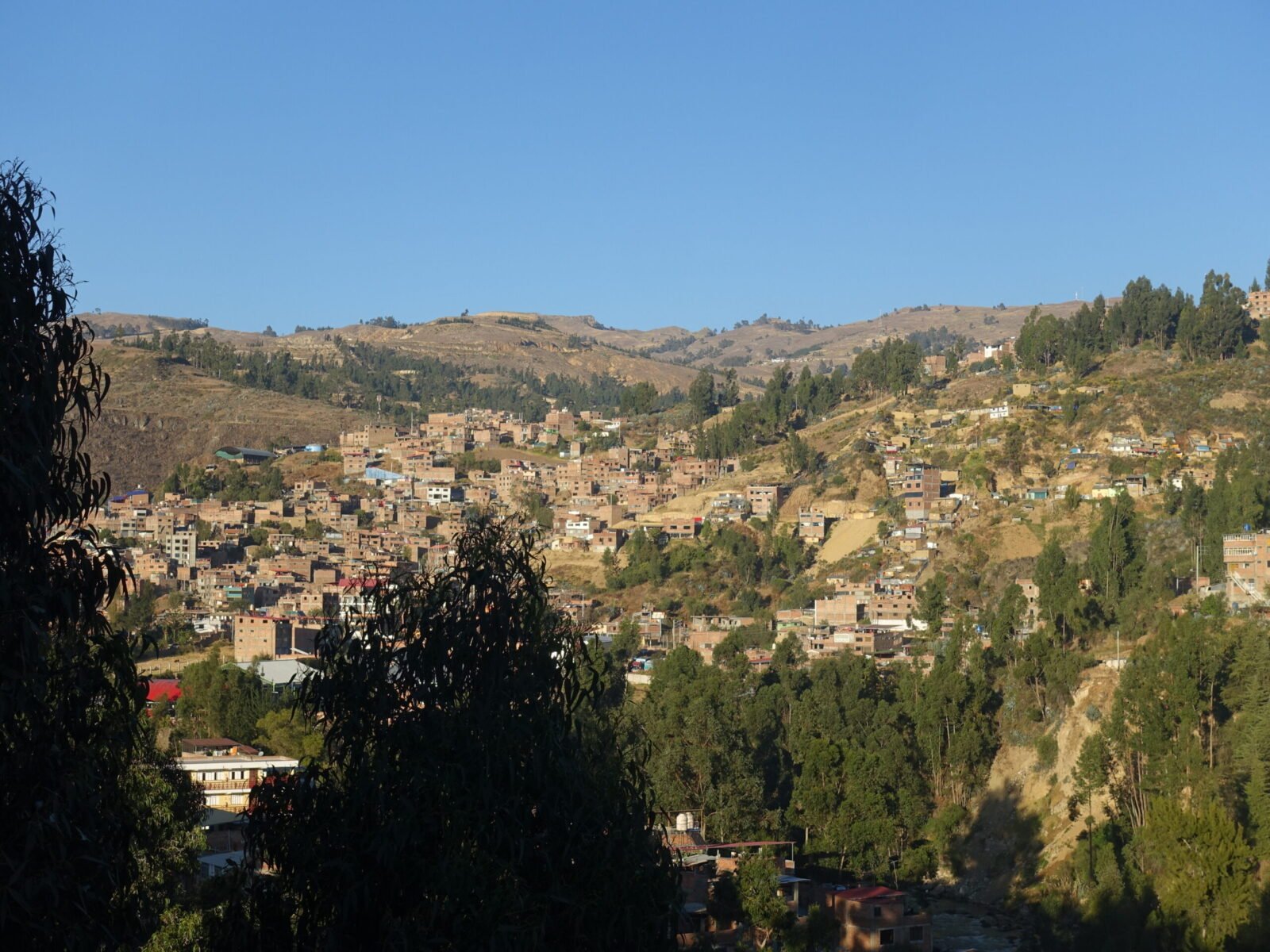 City views from the AirBnB Huaraz outskirts