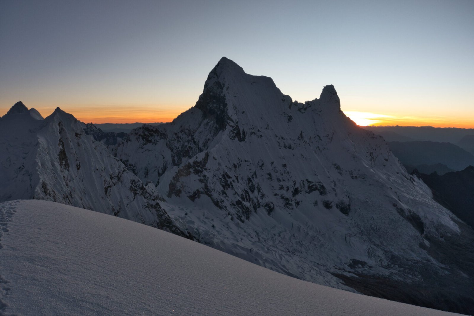 Chacraraju from Pisco's summit Chacraraju